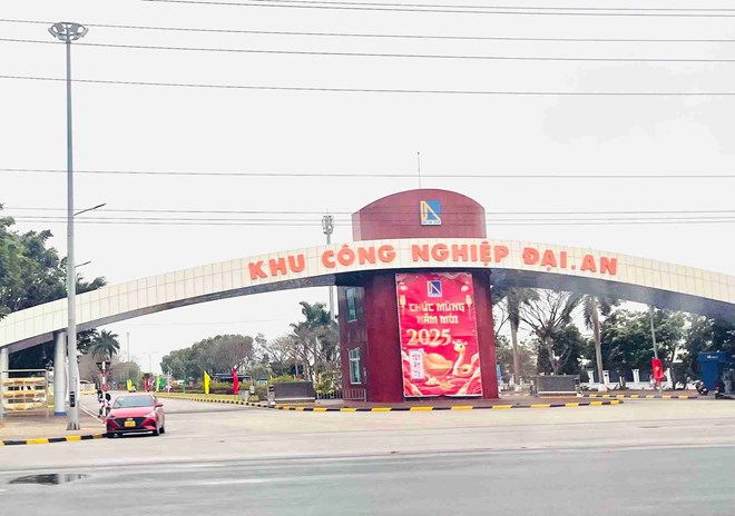 Khu vuc cong vao Khu cong nghiep Dai An, TP Hai Phong. Anh: Mai Huong