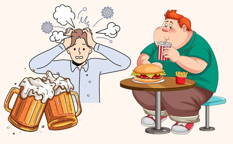Common mistakes that cause visceral fat accumulation. Graphics: Linh Dan