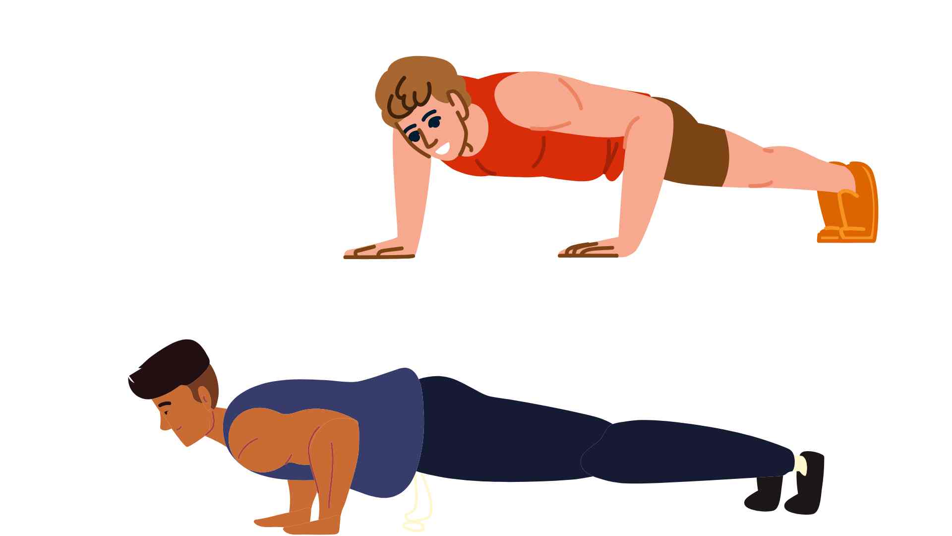 Some push-ups affect the inner chest. Graphics: Ha May