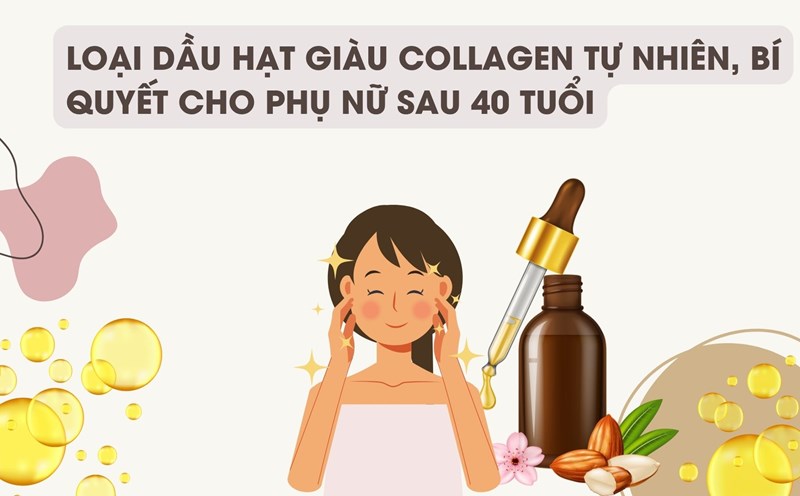 Cold-pressed almond oil is very good for women over the age of 40 because it contains a lot of natural collagen. Graphic photo: Huong Son
