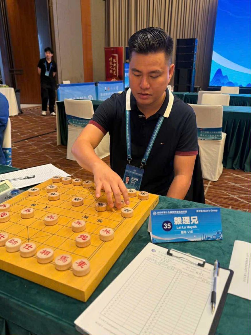 El jugador de ajedrez Lai Ly Huynh en el Campeonato Mundial de Ajedrez 2025. Foto: Federacion de Ajedrez de Vietnam