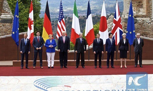 Các nước G7 cảnh báo trừng phạt các nước tăng mua dầu Nga. Ảnh: Xinhua