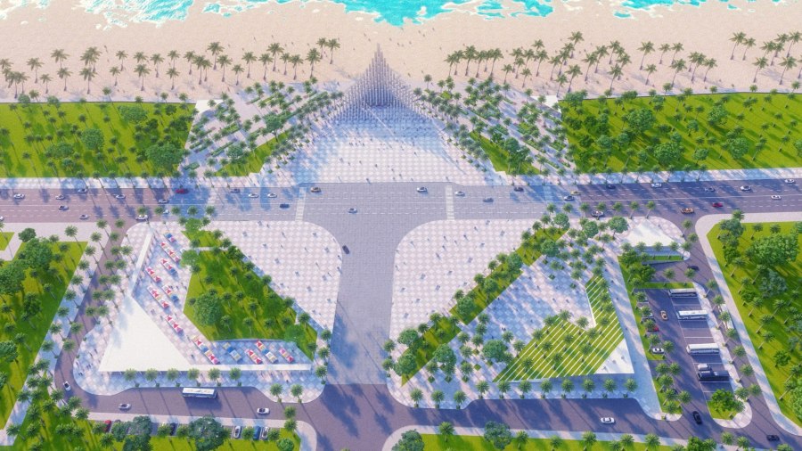 Perspective of Thuy Van Square after completing the expansion. Photo: VT Project Management Board