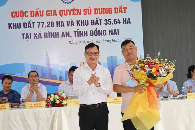 Đồng Nai đấu giá thành công 2 khu đất vàng cửa ngõ sân bay Long Thành, thu 6.700 tỉ đồng