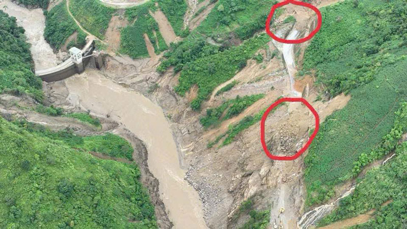 Diem sat lo tren Quoc lo 279 tai xa Minh Luong, tinh Lao Cai. Anh: Cong an xa Van Ban