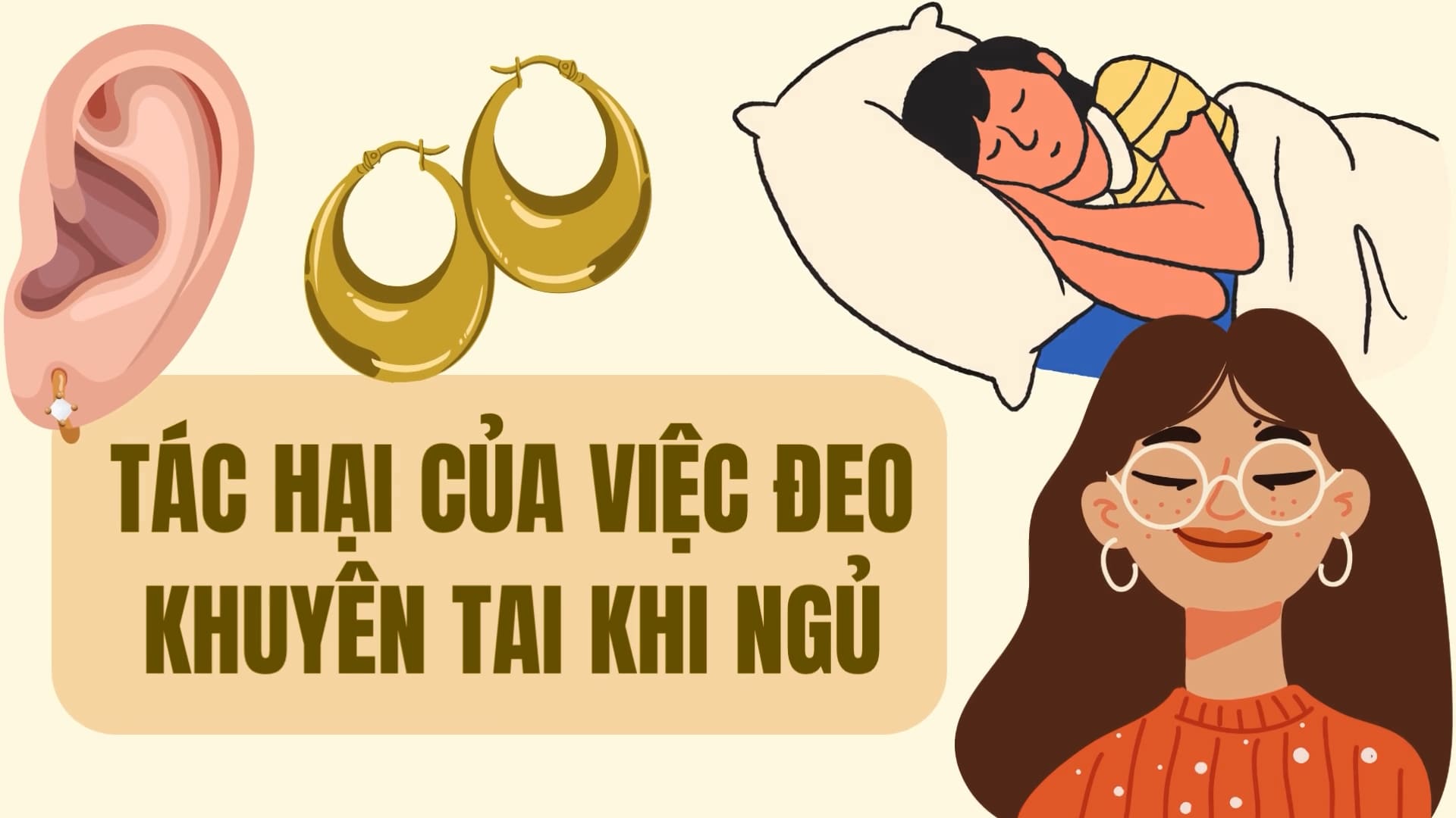 Harmful effects of wearing earrings while sleeping