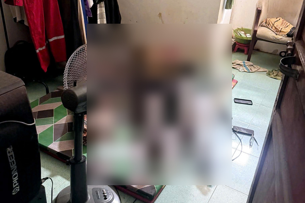 The decomposing body of the man was discovered in a rented house in Quy Nhon Bac ward (Gia Lai). Photo: SOS 115