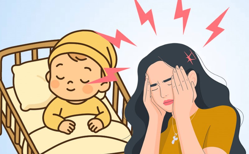 Effective ways to reduce migraines for new mothers. Graphics: Thien Nhan