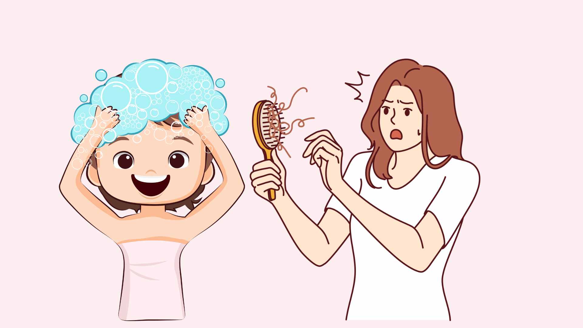 washing your hair properly can significantly reduce hair loss. Graphic photo: Hoang Loc