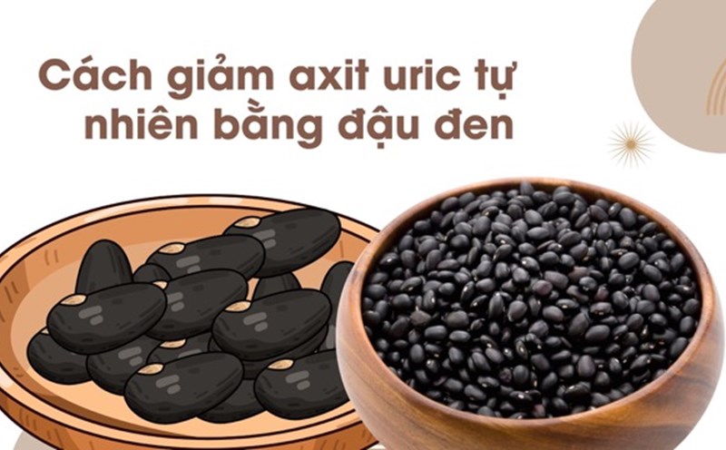 Black beans are rich in the enzyme xanthine oxidase, which is good for people with high uric acid levels. Graphic photo: Huong Son