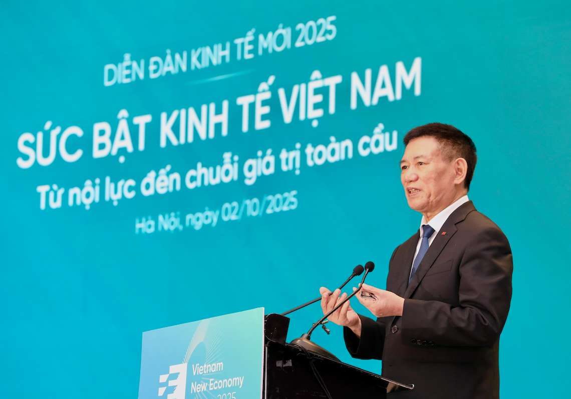 Pho Thu tuong Chinh phu Ho Duc Phoc phat bieu chi dao tai Dien dan Kinh te moi Viet Nam. Anh: BTC
