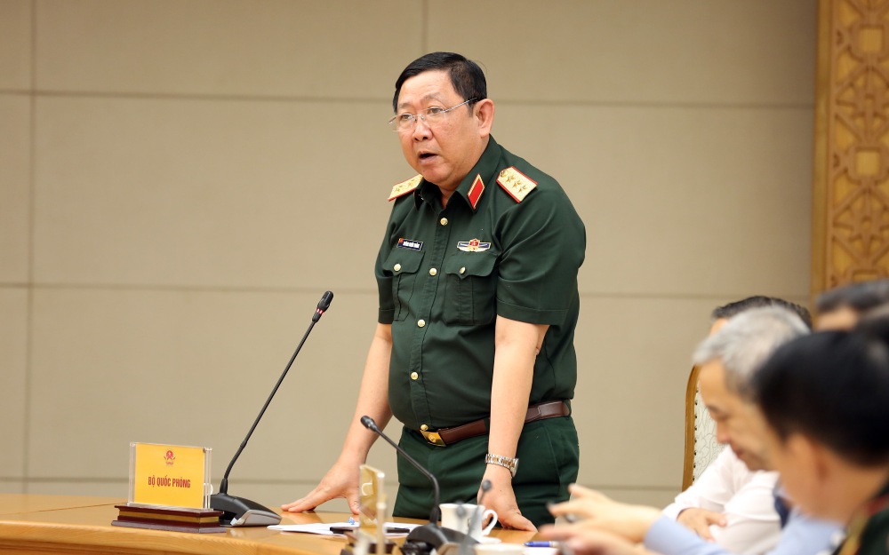 Thuong tuong Huynh Chien Thang phat bieu. Anh: VGP
