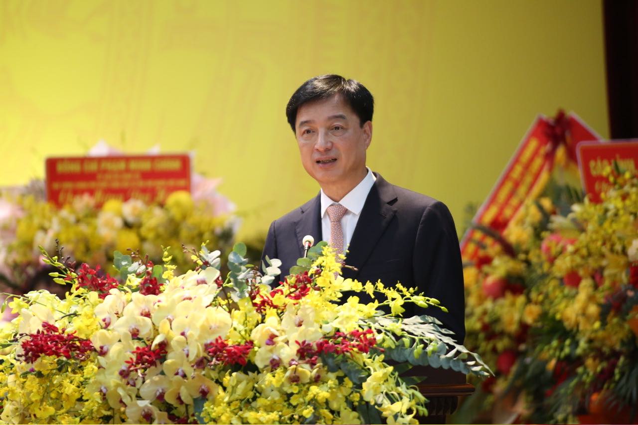 Member of the Politburo, Secretary of the Party Central Committee, Chairman of the Central Inspection Commission Nguyen Duy Ngoc directed the 1st Congress of the Hung Yen Provincial Party Committee, term 2025-2030. Photo: Congress Press Center