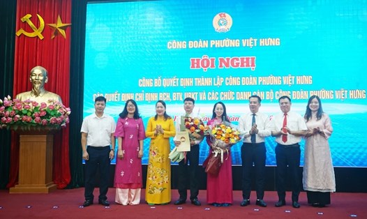 Công đoàn phường Việt Hưng là đơn vị tổ chức Đại hội điểm khối Công đoàn xã phường sau khi được công bố thành lập vào ngày 27.9. Ảnh: Việt Hưng