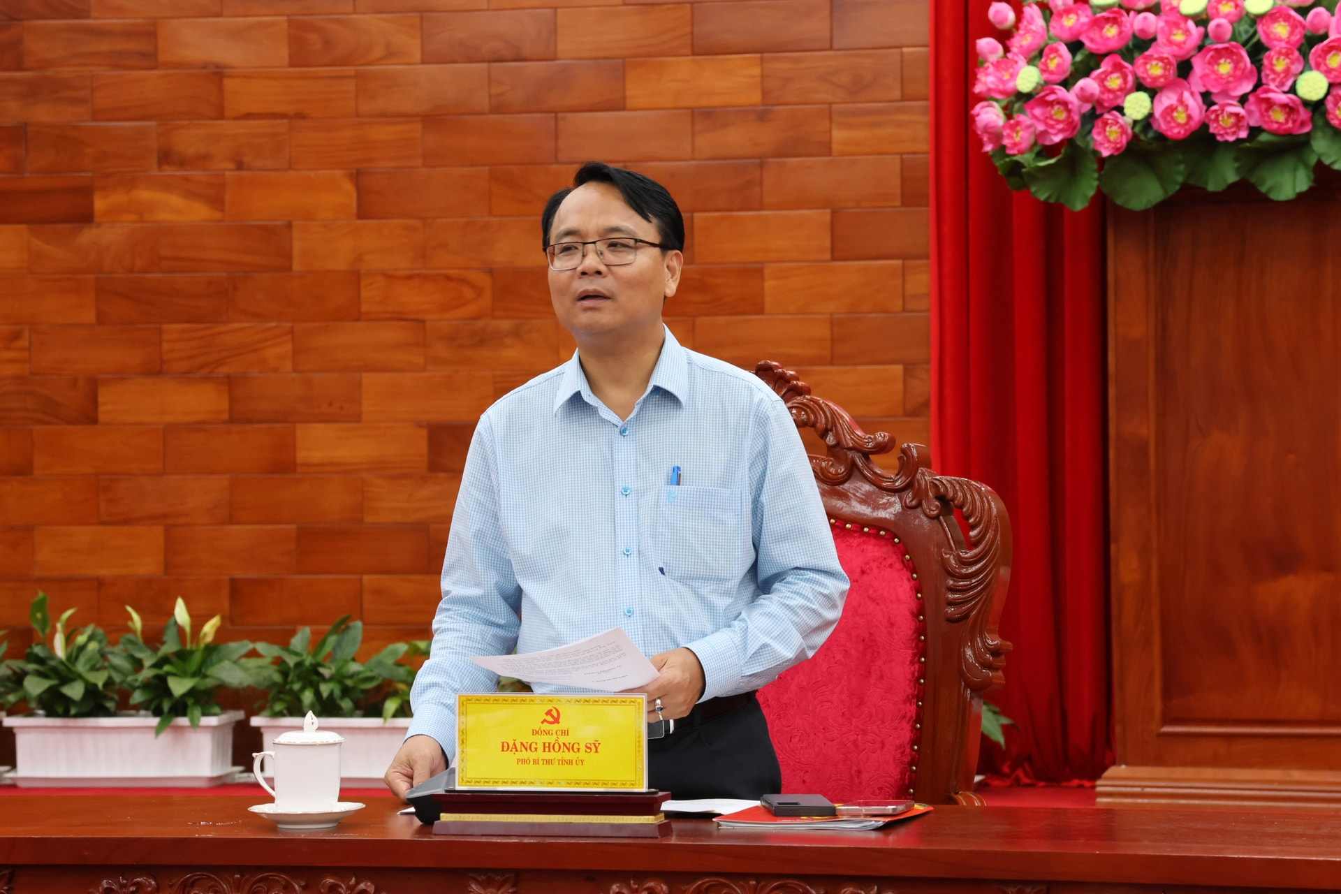 Mr. Dang Hong Sy, new Standing Deputy Secretary of Lam Dong Provincial Party Committee. Photo: Phuc Khanh