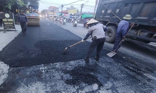 Phường Thiên Hương cải tạo tuyến đường xuống cấp. Ảnh: Cổng thông tin phường Thiên Hương, Hải Phòng
