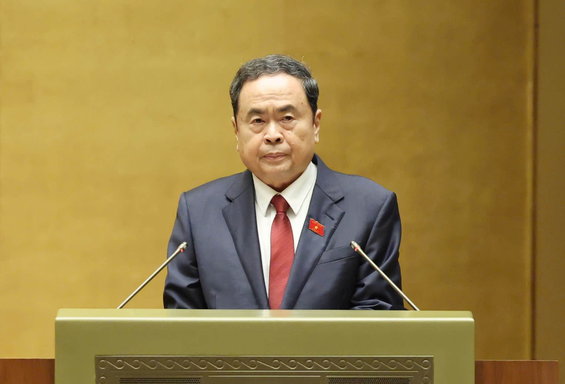 Politburo member and National Assembly Chairman Tran Thanh Man said that at the 10th session, the National Assembly reviewed and decided on personnel work under its authority. Photo: Pham Thang.