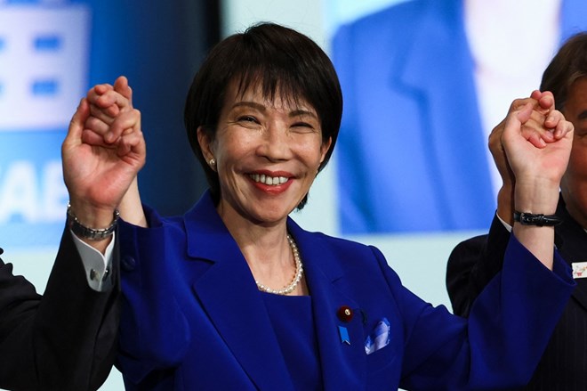 Ms. Sanae Takaichi is about to become Japan's first female prime minister. Photo: AFP