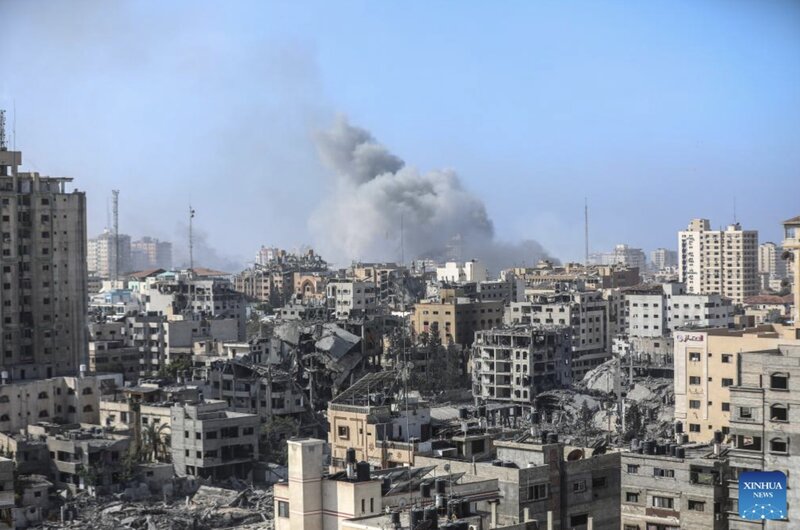 Gaza City after suffering Israeli airstrikes during the war. Photo: Xinhua