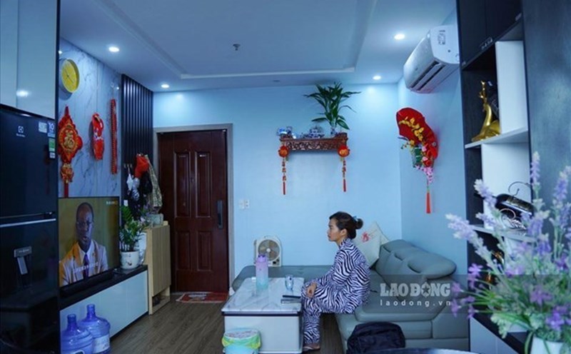 Inside a social housing apartment at the Cat Tuong Eco project ( Vo Cuong ward, Bac Ninh province). Photo: Tran Tuan