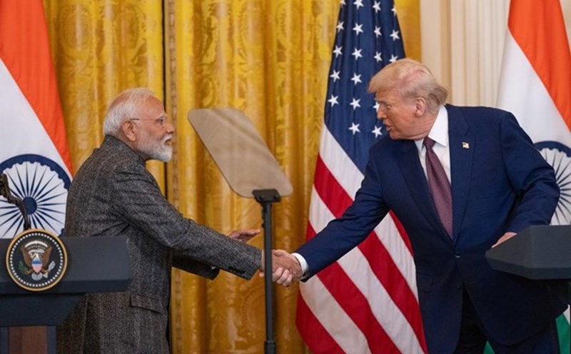 US President Donald Trump has warned that he will maintain a huge tax rate on India if he continues to buy Russian oil. Photo: Xinhua