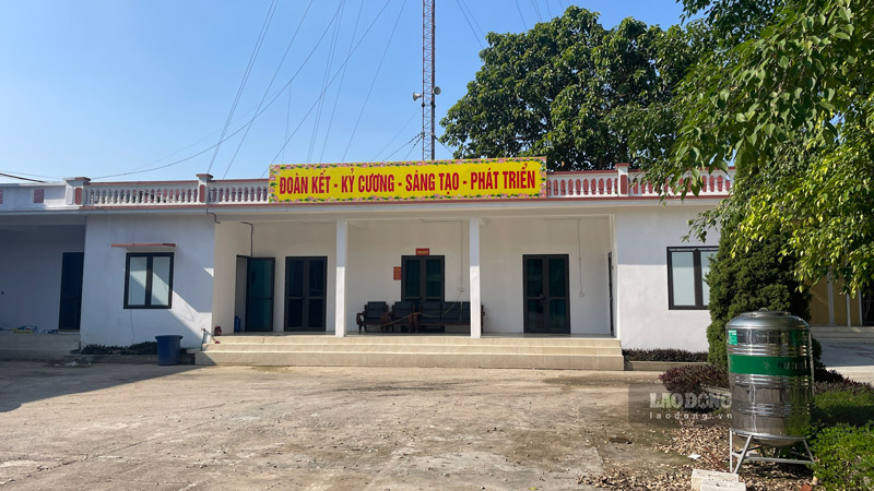 Phòng Kinh tế xã Tằng Loỏng, tỉnh Lào Cai là nơi xảy ra vụ giằng co. Ảnh: Đinh Đại 