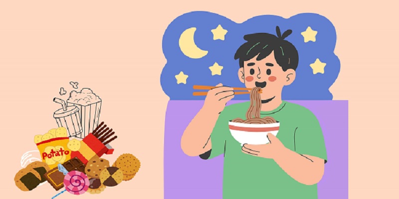Nhung he luy khong nen bo qua cua viec an toi truoc di ngu. Do hoa: Minh Hoang