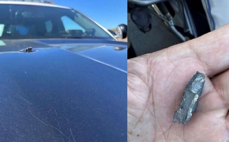Scabs and pieces of artillery shrapnel were planted on the US Vice President's protection vehicle. Photo: California State Highway Patrol Police
