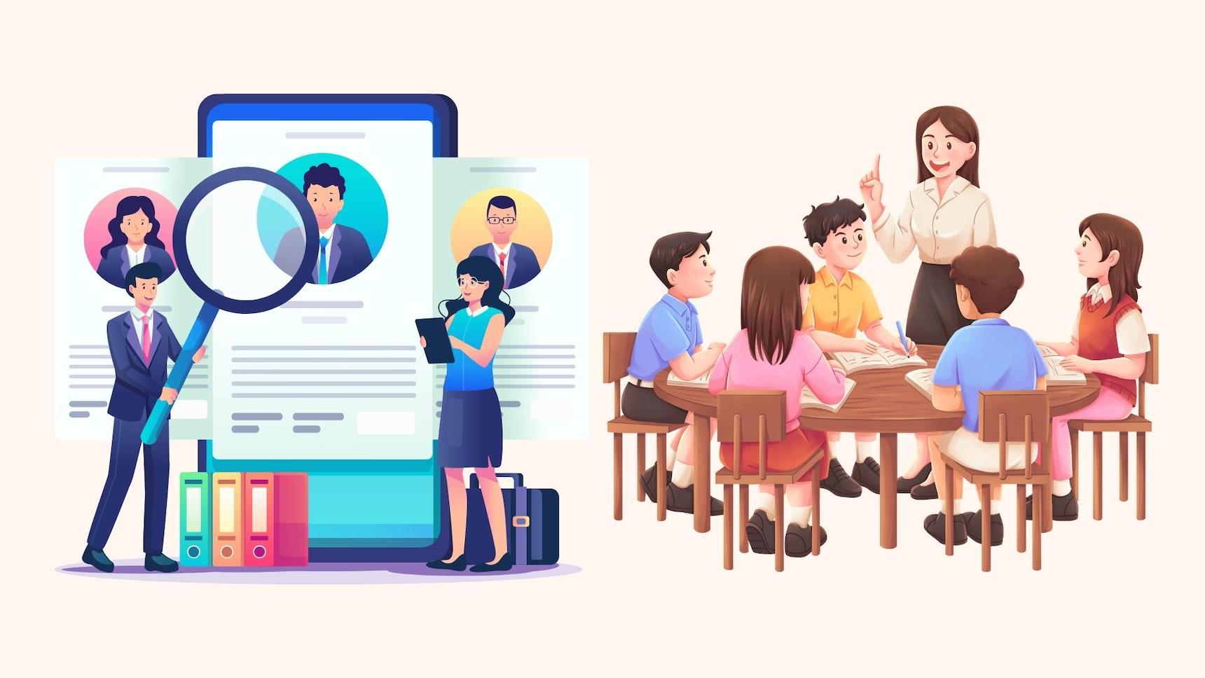 The Ministry of Education and Training plans to have the authority to recruit teachers in pre-university schools. Graphics: Linh Dan