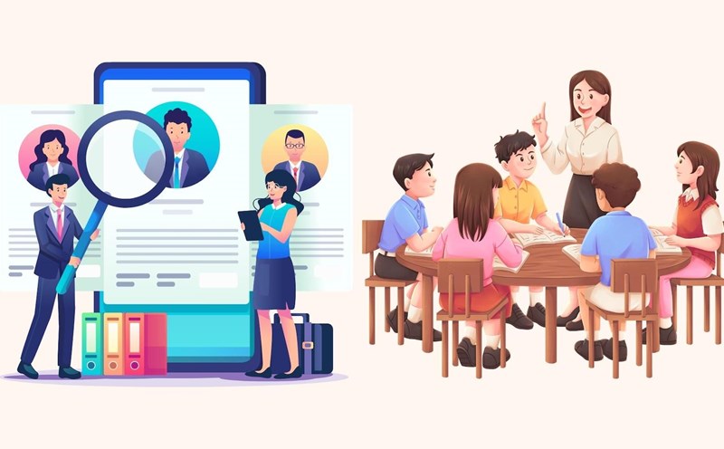 The Ministry of Education and Training plans to have the authority to recruit teachers in pre-university schools. Graphics: Linh Dan