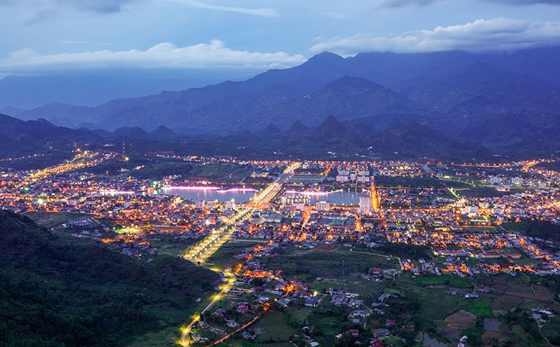Vista panoramica del area del centro administrativo de la provincia de Lai Chau. Foto: Comite Popular Provincial de Lai Chau