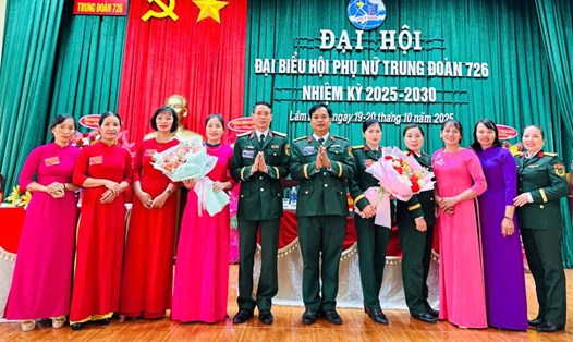 Đại hội Hội Phụ nữ Trung đoàn 726 nhiệm kỳ mới đã thành công tốt đẹp. Ảnh: Linh Khôi