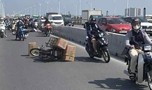 Hiện trường vụ tai nạn giao thông. Ảnh: Đ. Hiếu