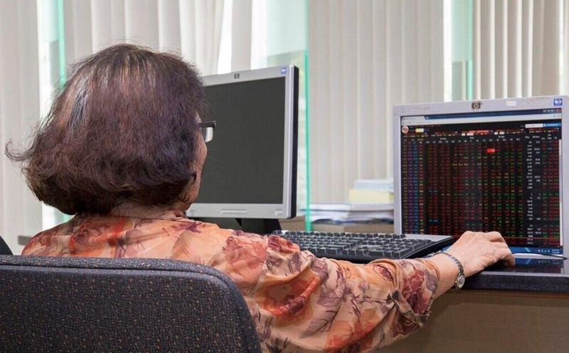 Stock investors sell massively. Photo: Bao Chuong