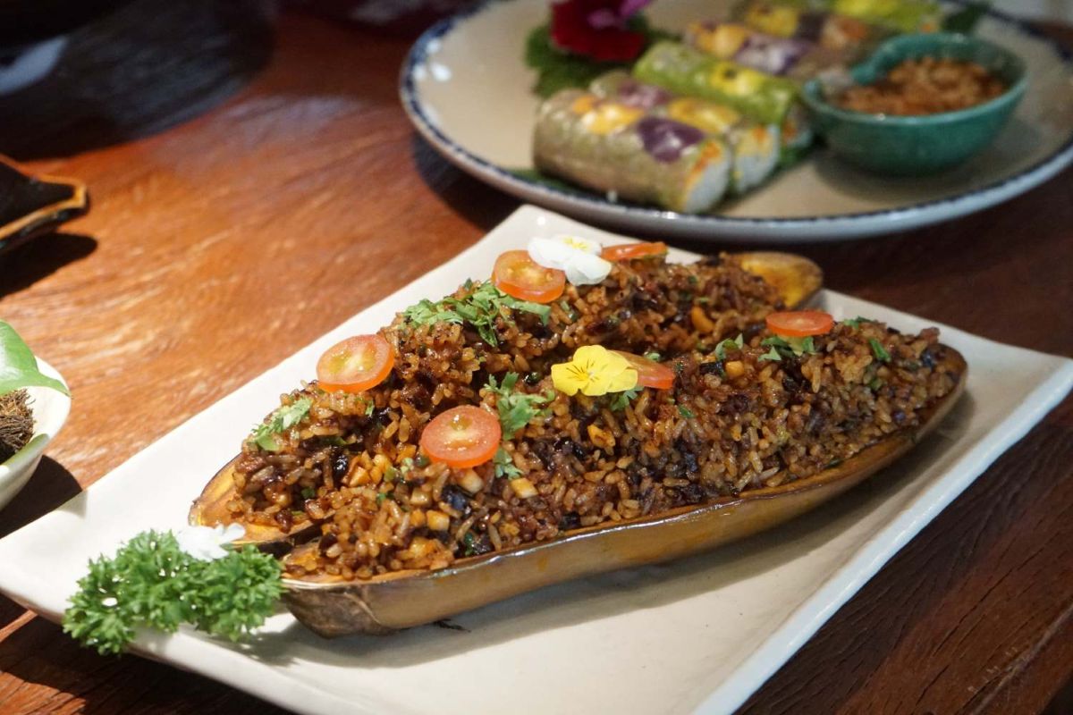 The vegetarian dishes are elaborately prepared, bringing a light and light taste experience. Photo: Thanh Chan