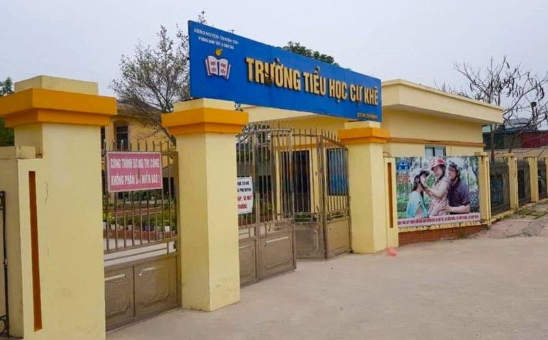 Cu Khe Primary School (Binh Minh Commune, Hanoi). Photo: School Facebook