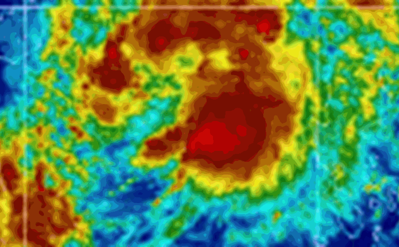 El 23 de octubre la tormenta numero 12 entrara en tierra firme se pronostica que la zona de la tormenta esta a punto de tocar tierra