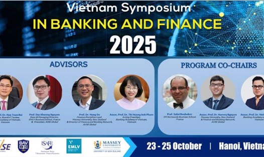Hội thảo quốc tế Ngân hàng và Tài chính Việt Nam (VSBF) năm 2025 diễn ra vào 8h30 ngày 23.10. Ảnh: BTC