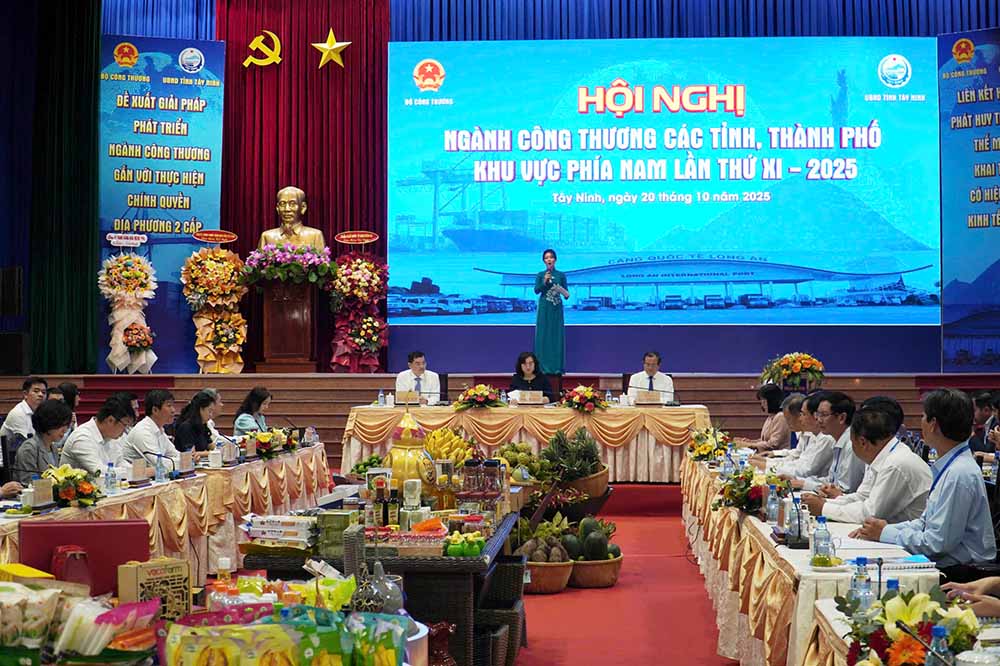 Overview of the 11th Southern Industry and Trade Conference held in Tay Ninh. Photo: Thanh Vu