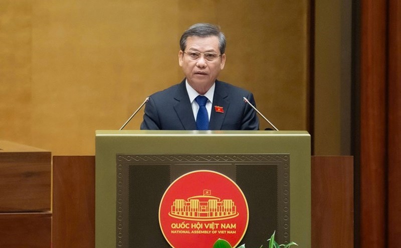 Chief Justice of the Supreme People's Court Le Minh Tri said that there are still some judgments and decisions that have been amended. Photo: Quochoi.vn