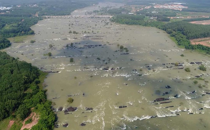 The largest hydroelectric reservoir in the South has announced the time of the second overflow phase. Photo: HAC