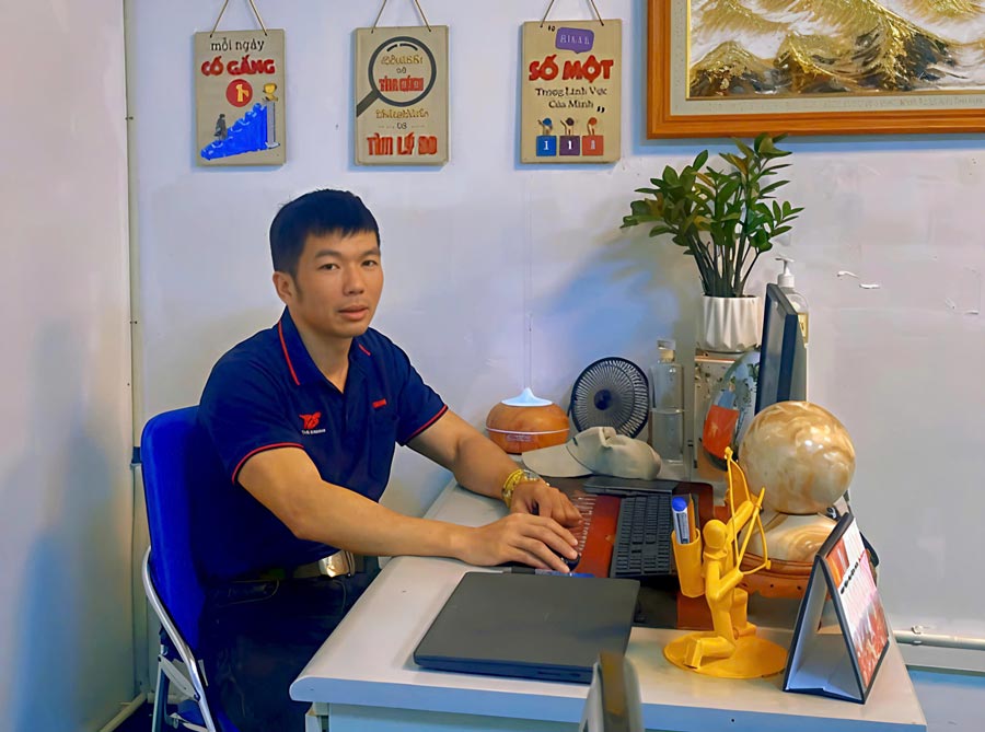 Engineer Chu Anh Tu with many outstanding initiatives. Photo: The People of the Palace