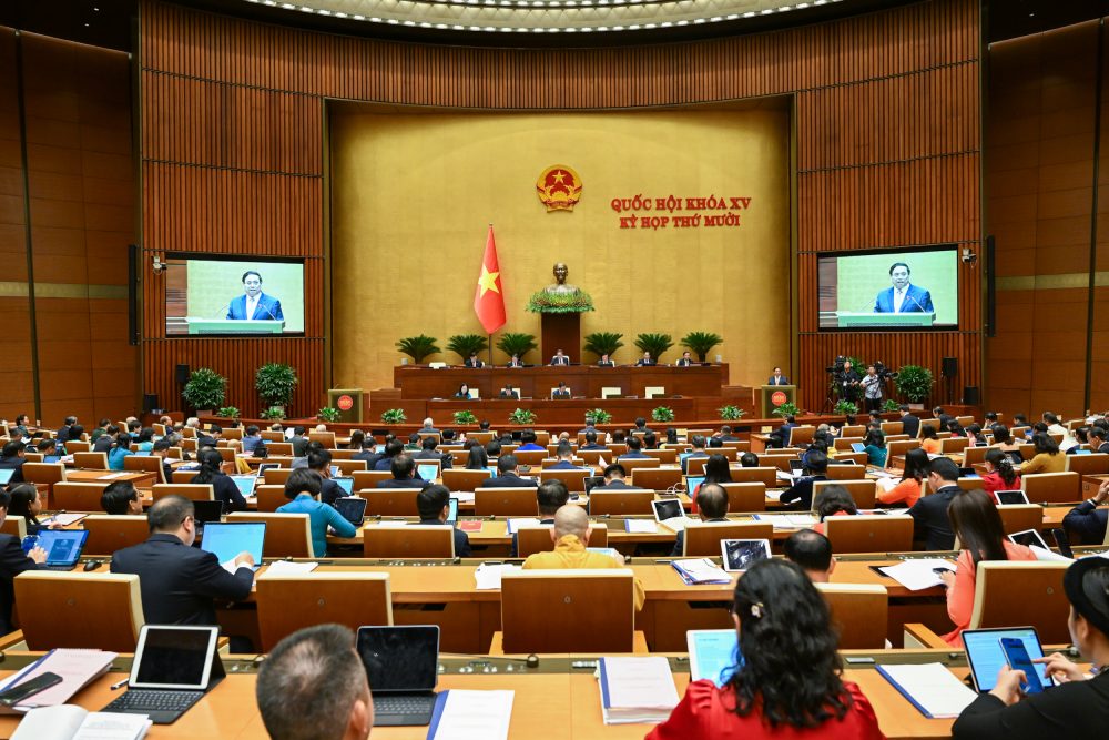 The session on October 20 of the 10th Session of the 15th National Assembly. Photo: Pham Dong