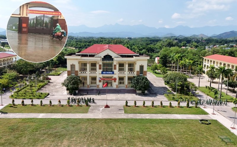 Many students at the Center for National Defense and Security Education - Thai Nguyen University are suspected of food poisoning. Photo: PV Group