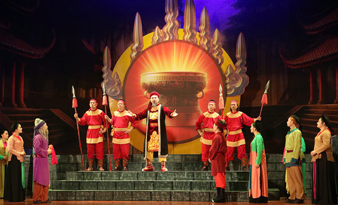 Vo cheo “Thien menh” cua Nha hat Cheo Bac Ninh. Anh: Ban to chuc
