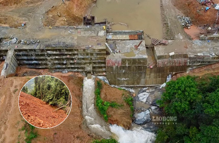 Slow landslide repair at Ban Kieng hydropower plant. Photo: PV Group