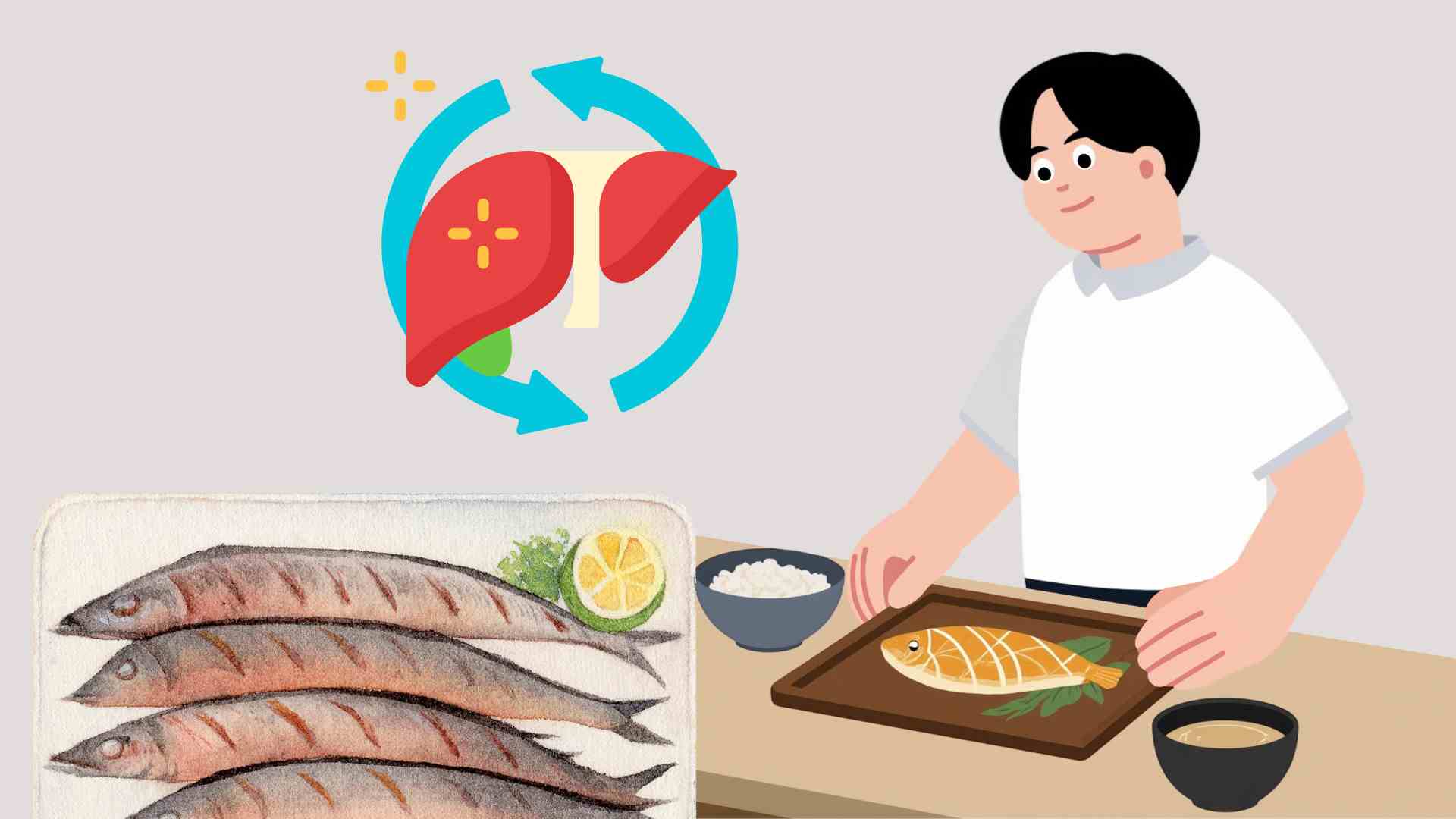 Adding some types of fish can help nourish the liver. Graphics: Ha May