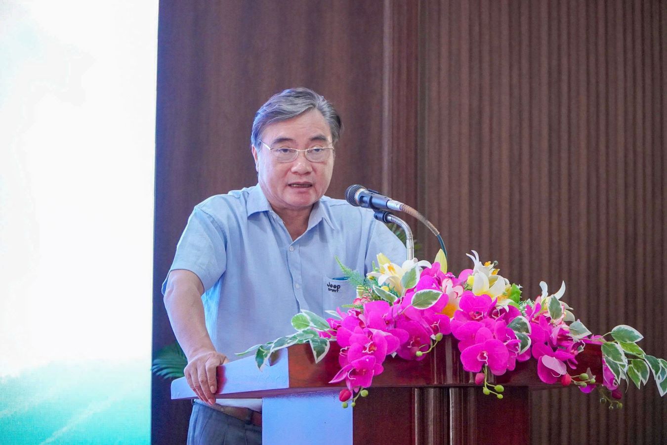 PGS.TS Pham Quang Thao phat bieu tai Hoi thao. Anh: Anh Duc
