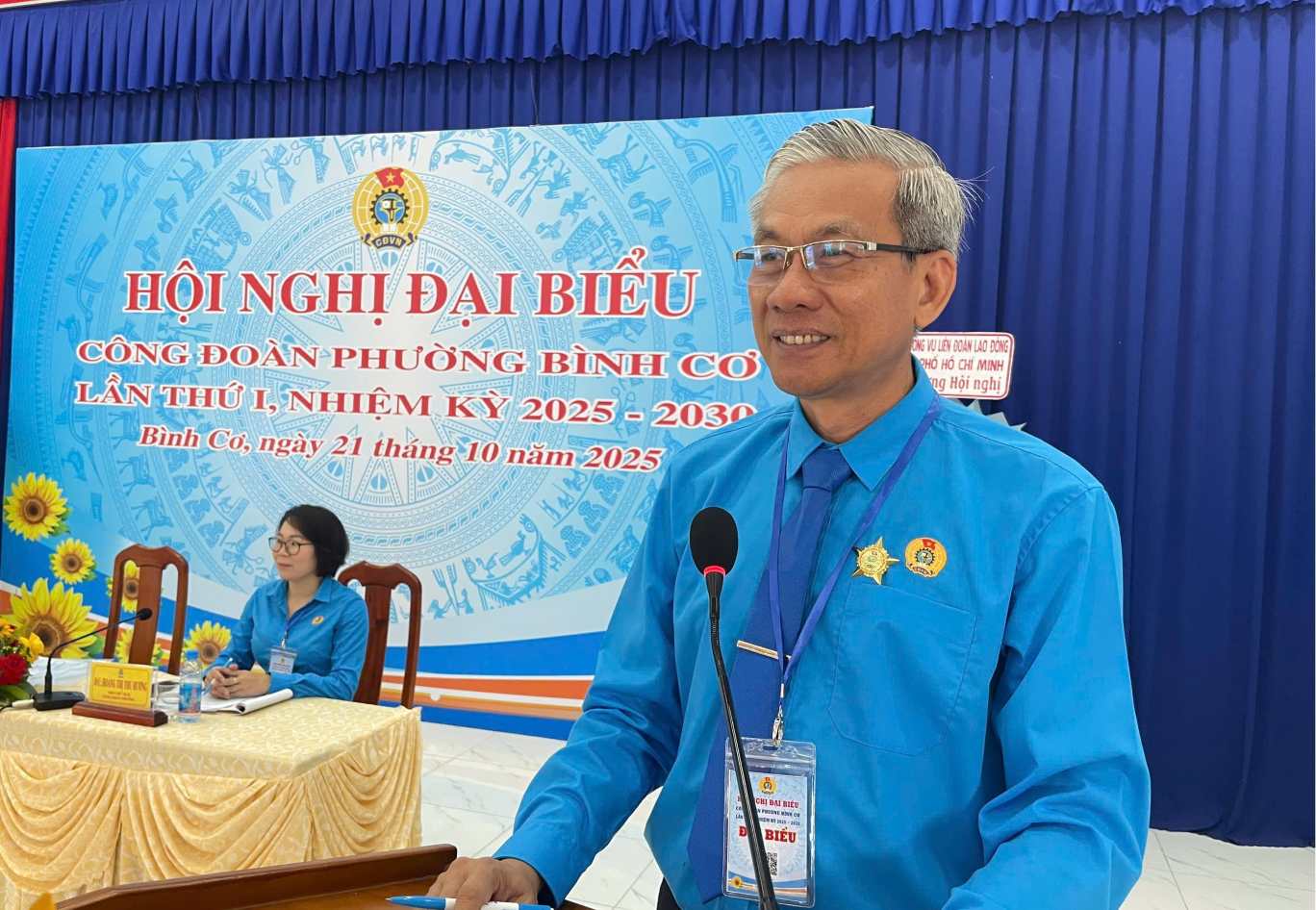 Mr. Le Minh Hoang is Chairman of the Binh Co Ward Trade Union, Ho Chi Minh City. Photo: Dinh Trong