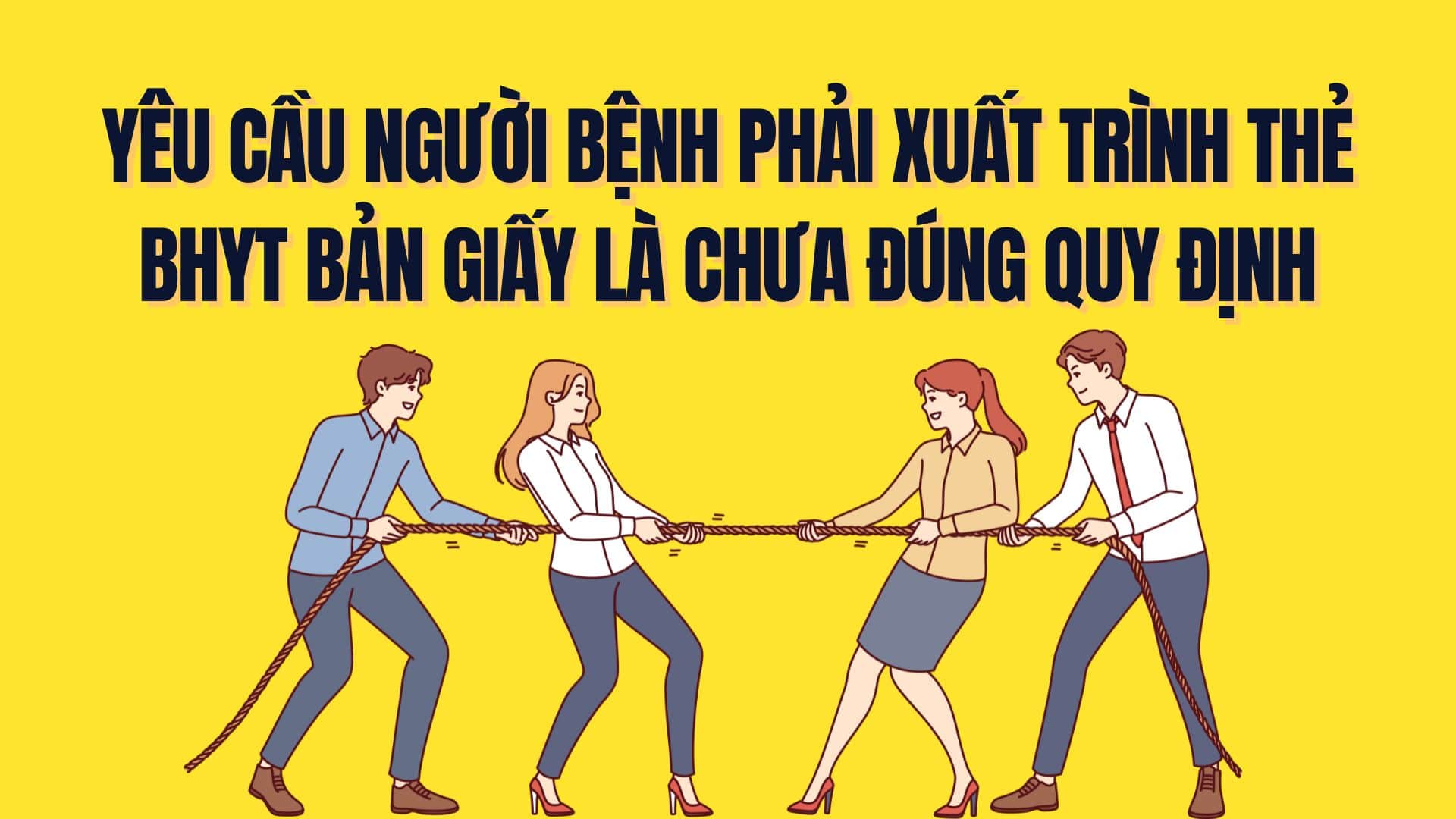 Requiring patients to present a paper health insurance card is not in accordance with regulations. Graphics: Tra My